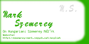 mark szemerey business card